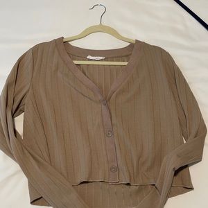 tan cropped sweater